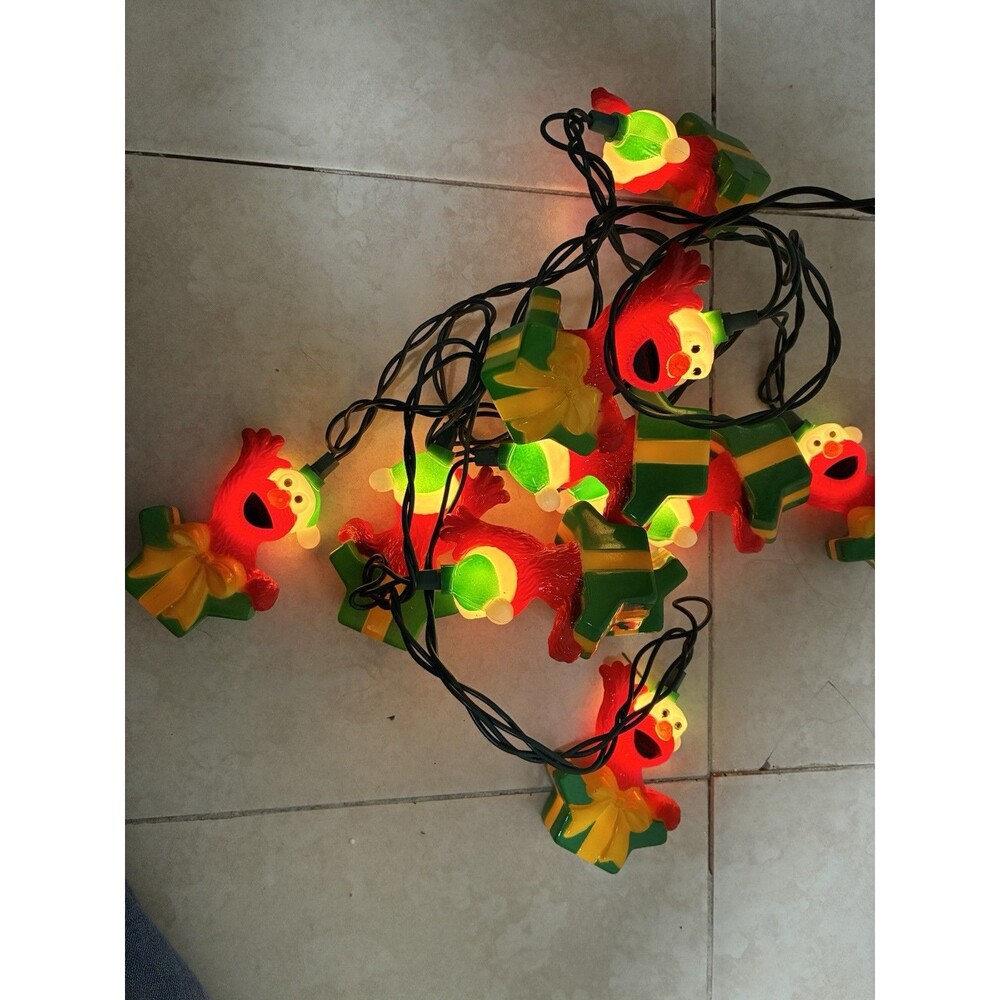 Vintage Kurt S. Adler Sesame Street Elmo Christmas Present String Lights Tested - Picture 4 of 4